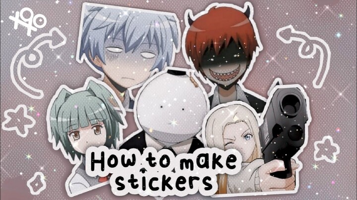 『🐙🌙💛🔪』how to make stickers? - watch me edit | xoxoxantzu