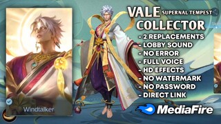Vale Supernal Tempest Collector Skin Script No Password | Full Voice Vale Collector Script | MLBB