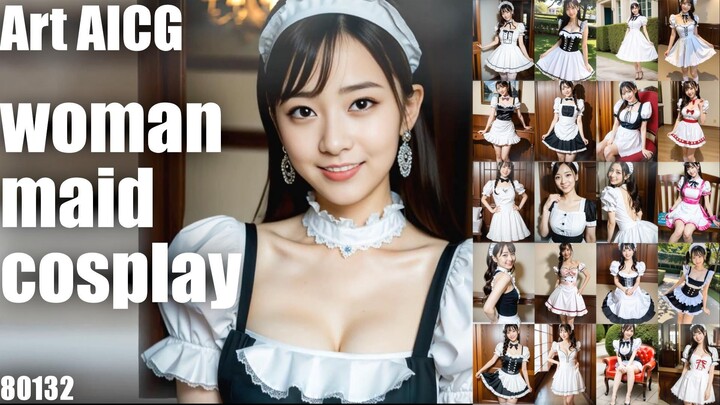 [AICG 视频] woman maid cosplay 80132 人工智能之美与人工智能艺术灵感