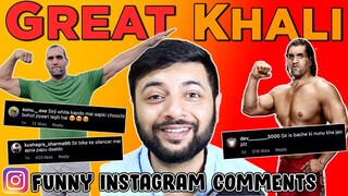 Pakistani Reacts To Great Khali's Funny Instagram Comments