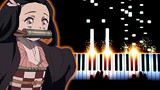 ["Bunga Teratai Merah" - Kimetsu no Yaiba OP FULL] Piano efek khusus/Fonzi M