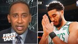 First Take | Stephen A. reatcs to Jayson Tatum "on-fire", Celtics absolutely destroy Heat in Game 4
