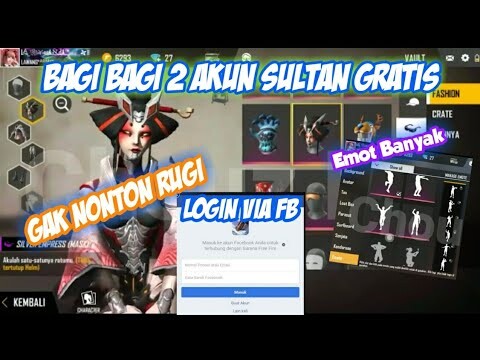 BAGI BAGI 2 AKUN FREE FIRE SULTAN GRATIS 2020 || GARENA FREE FIRE