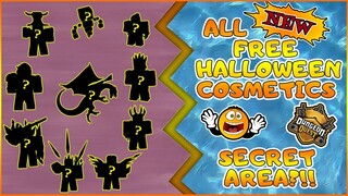 ALL NEW COSMETICS IN THE HALLOWEEN UPDATE IN DUNGEON QUEST! NEW LOBBY + SECRET AREA (ROBLOX)