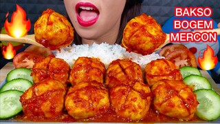 MAKAN BAKSO BOGEM MERCON *EXTRA SPICY MEATBALL ASMR MUKBANG 먹방 MASSIVE Eating Sounds