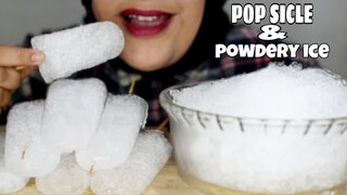 ASMR ICE EATING | ICE POPSICLE & POWDERY ICE | makan es batu | asmr mukbang indonesia