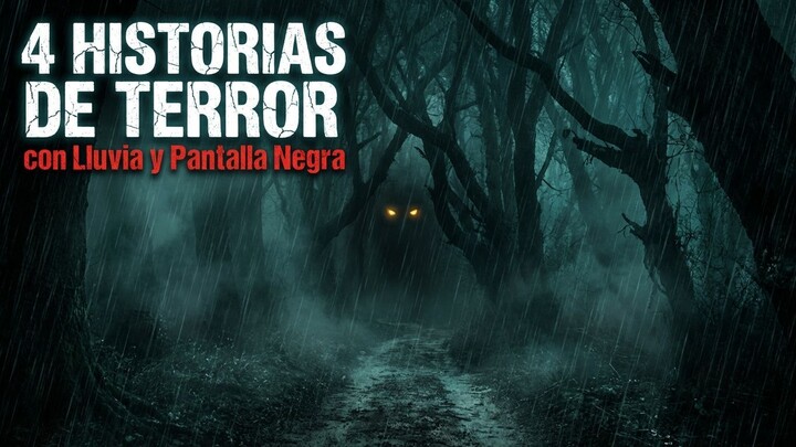 Historias de Terror Reales para Dormir con Lluvia y Pantalla Negra | Vol.1