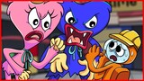 HUGGY WUGGY & KISSY MISSY and PLAYER! Bad Ending - Poppy Playtime Animation