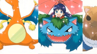 When the three great Pokémon of all generations meet AI painting...