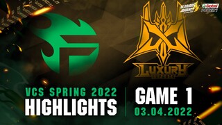 Highlights TF vs LX [Ván 1][VCS Mùa Xuân 2022][03.04.2022]