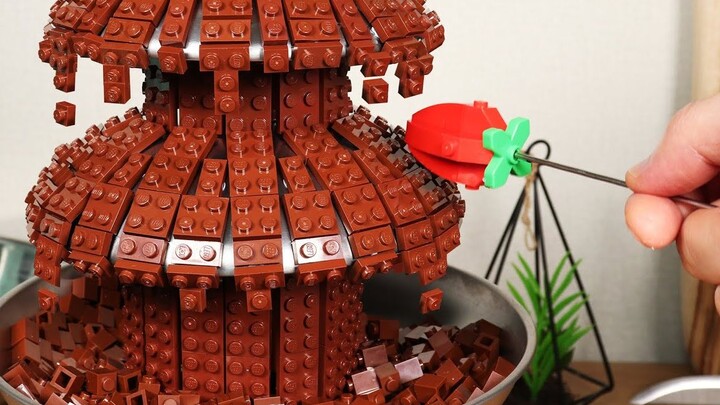 No, no, such a silky chocolate fountain? 【Lego stop motion animation】