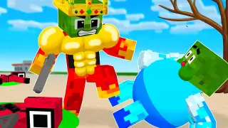 Monster School : Fat Baby Zombie x Squid Game Doll Steal Crown - Minecraft Animation