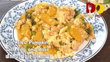 Stir Fried Pumpkin with Egg and Basil | Thai Food |  ฟักทองผัดไข่ใบโหระพา
