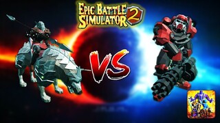 Epic Battle Simulator 2 | 120 WOLVES VS 120 MINIGUNS!