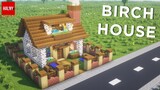 How to build a birch house in Minecraft 🏚️