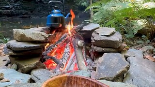 cooking lamb liver on natural skewers