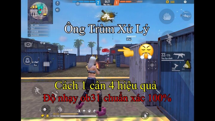 [Highlight] Xử Lý Cân 4 Rank Huyền Thoại 🥰 Show Độ Nhạy Ob31 Full Máu Đỏ