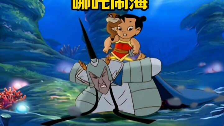 哪吒大闹东海，这下可有的李靖受的了。
