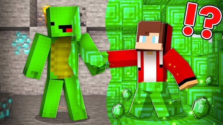 How JJ and Mikey Became Emeralds in Minecraft - Maizen
