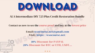 ALA Intermediate DIY 725 Plus Credit Restoration Bundle