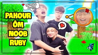 Minecraft nhưng Parkour Thua Sẽ Bị Phạt | Siro Trả Kèo Ôm Noob Ruby Của Mèo Péo Và Mèo Simmy