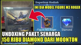 UNBOXING PAKET SEHARGA 150.000 DIAMOND DARI MOONTON!! ACTION FIGURE M3 ROGER MOBILE LEGENDS
