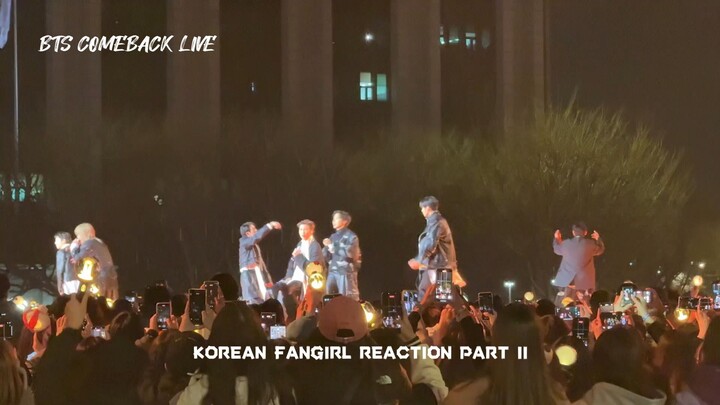 【Korean Fangirl Reaction】BTS: COMEBACK LIVE FULL NETFLIX EVENT PART 2  #ARIRANG #BTS #REACTION #KPOP