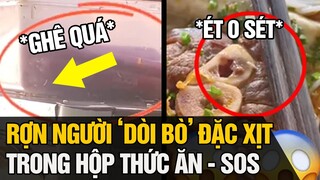 ÉT O ÉT " DÒI BÒ " đặc xịt trong hộp thức ăn khiến cứ dân mạng khiếp sợ khi xem