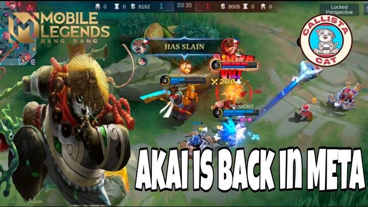 Akai Gameplay || Akai vs Wanwan 😂 #mlbb #mobilelegends #fyp