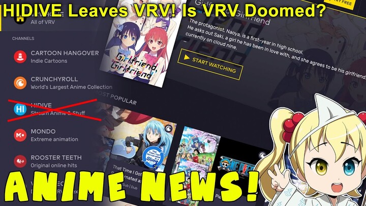 Anime News: HIDIVE Leaves VRV!  Is VRV Doomed?