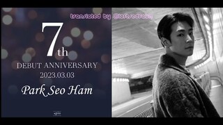 230303 Park Seoham’s 7th Debut Anniversary Voice Message [ENG SUB]