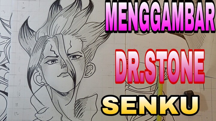 menggambar anime DR.STONE senku