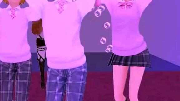dancing trio