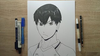 Cara Menggambar Anime Kageyama dari Haikyuu