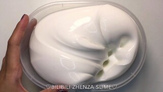 Playing with white slime