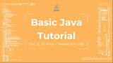 Basic Java Tutorial #10 2D Arrays + NESTED FOR Loop & NESTED FOR-EACH Loop | Eclipse - Java Packages