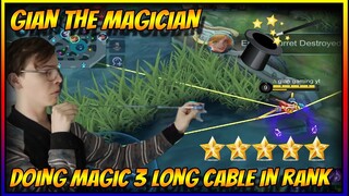 GIAN MAGIC CABLES | DOING 3 LONG CABLE IN RANK GAME | MLBB