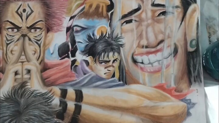 Could everyone spare fifty seconds to take a look at my Jujutsu Kaisen drawing?
