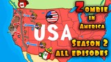 Zombies in America - Season 2. All series ( Countryballs )