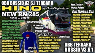 OBB BUSSID V3.6.1 TERBARU SOUND HINO RN285 | GRAFIK HD REAL FULL MARKAS | BUS SIMULATOR INDONESIA