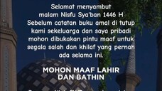 Selamat Menyambut Malam Nisfu Sya'ban