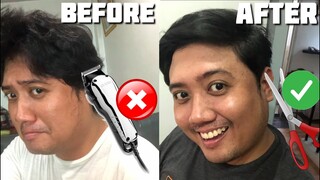 How to CUT your OWN hair NO CLIPPER!!! on ECQ! GUPIT POGI - jccaloy