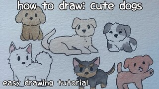 How to draw: cute dogs