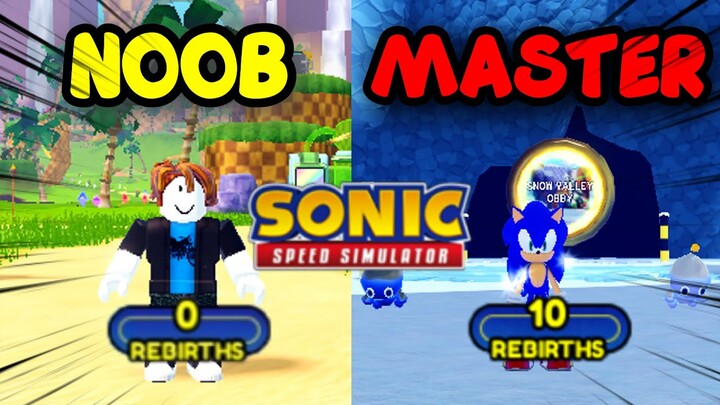 I Went From NOOB TO PRO in Sonic Speed Simulator and Reached Rebirth 10! | Roblox!
