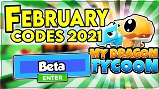 All "New [ Beta ] Update Working Codes 2021 in Roblox My Dragon Tycoon