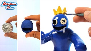 Como hacer a BLUE de Rainbow friends Roblox escultura plastilina || DibujAme Un