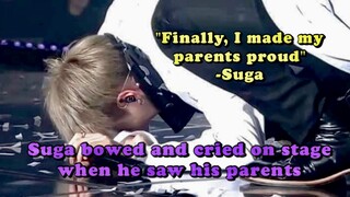 BTS SUGA Bowed and Cried on the stage 윤기 Epilogue Concert