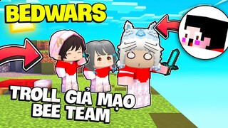 KHANGG THỬ THÁCH TROLL GIẢ MẠO THÀNH VIÊN BEE TEAM CHƠI BEDWARS TRONG HEROMC VÀ GẶP NGAY HACKER PRO