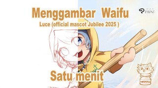 Menggambar Waifu satu menit  - Luce (official mascot Jubilee 2025) -