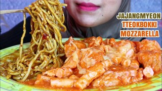 ASMR JAJANGMYEON TTEOKBOKKI MOZZARELLA PEDAS | ULUL ASMR MUKBANG INDONESIA